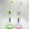 13 inç uzun boylu 14mm femlae cam bongs nargile girdap matris perc bongs dab teçhizat sevimli kukla petek ağır su boruları ile 14mm eklem sigara tütün kase