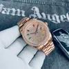 Diamond Watch 41mm Tarih Erkekler Lüks İzleme Otomatik Hareketi 316L Karşıtı Karşıtı Cam Buzlu Erkekler Saat