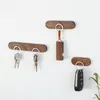 Ganci in legno massello gancio magnetico in ferro portachiavi magnete portaoggetti da appendere alla parete supporto decorativo in legno