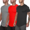 T-shirt da uomo T-shirt da palestra T-shirt da uomo a manica corta Casual t-shirt sottile da uomo Fitness da uomo Bodybuilding Allenamento Tee Top Abbigliamento estivo 230512