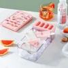 Glassverktyg Hemlagad DIY Ice Grid Popsicle 2-i-1 Snabb fryst låda för hushåll Multifunktionell islagringslåda med gratis isspade 230512