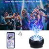 Parti Dekorasyonu Renkli Yıldızlı Projektör Işık Gökyüzü Galaxy Bluetooth USB Ses Kontrol Müzik Oyun Yıldızı Led Gece Romantik Projeksiyon Lambası