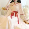 Ethnic Clothing Chinese Style Traditioanl Hanfu Dance Stage Costume Dresses Retro Embroidery Girl Fairy Princess Performance Suits