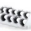 Faux Mink Chiltes 5 pares/conjunto 3D Lashes de vison volume Volume Natural Cross Cross Falsas Falsas maquiagem de beleza Falsa Lashes de olho estendidos