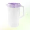 Zestawy naczyń stołowych Plastikowe miotacze napój fioletowy czajnik herbaty zimna butelka z butelką lemoniadę Pitcher Pitę Zestaw Szklana pokrywka