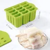Ice Cream Tools UPORS Ice Cream Silicone Mold 12PCS Silicone Popsicle Molds Easy-Release BPA-free Popsicle Maker Molds with 50PCS Popsicle Stick 230512