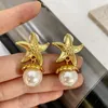 Dangle Earrings Fashion Vintage Water Drop Women Simple Pearl Star Female Jewelry