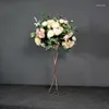 Décoration de fête centres de Table de mariage or métal arc rond support de fleur pour Yudao2005