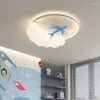 Lustres dessin animé LED lustre pour garçons enfants chambre d'enfants lampara De Teco espace plafonnier bébé chambre étude