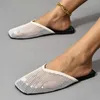 Zapatillas De verano para Mujer, Zapatos planos De malla para el hogar 2023, sandalias informales con punta cuadrada, venta al por mayor, Zapatos De Mujer