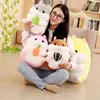 Plush Dolls BABIQU 1pc 203040cm Hamster with Snack Pillow Down Cotton Plush Toy Soft Stuffed Doll Cushion Cartoon Cute gift For child kid 230511