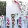 Decorazione per feste Nessun grande cerchio bianco) Palcoscenico perfetto per il matrimonio Fiore da parete Sfondo trasparente per pilastro Yudao244