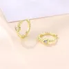 Hoop oorbellen Huggie Heart Crystal Clip op Tiny For Women Gold Compated Fashion Tendrils 2023 JewelryHoop ODET22