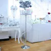 Party Decoration 10st) Wedding Crystal Tall Silver Flower Stand Wedding Road Road Chandelier Centerpieces For Table