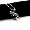 Pendant Necklaces Stainless Steel Tyrannosaurus Rex Dinosaur Skeleton Necklace For Men Rock Punk Hip Hop Male Boyfriend Gift