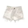 Shorts pour femmes Shorts Femmes Lâche Taille Haute Déchiré Blanc Denim Shorts Femmes D'été Ropa Mujer 230512