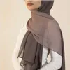 Écharpes Écharpe Européenne Et Américaine Femmes En Mousseline De Soie Hijab Impression Teinture Perle Malaisie Foulard
