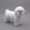 Simulering Animal Pet Dog Realictic Bichon Frise Dog Fur Animal Pet Model Home Decoration Puppy DY80100