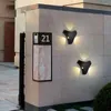 Lampada da parete a LED per esterni impermeabile Triangolo creativo Design 9w Illuminazione luminosa a tre lati Decorazione per porta da giardino AC85-265V