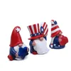 Supplies American independence decoration gnome ornament resin statue dolls 4th of July veterans memorial figurines gift P230512