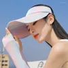 Wide Brim Hats Summer Empty Top Beach Hat For Rainbow Ladies Golf Visor Clip-On Tennis Sport Retro Cap Gifts Pool Party Bachelorette