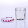 Storage Bottles 150ML/250ML/400ML Wide Mouth Glass Jam Jars With Red Checked Lids Pack Of 12