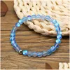 Брецлет из бусинки с бисером новый спектролит Bling Stone Bearet Pink Blue Green Natural Beads Yoga Nce для женщин девочки Будда Ударные ювелирные изделия Dhgarden Dhlha