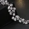 Charm Bracelets 2 Pieces Women Bracelet Sparkling Hand Wrist Jewelry Wedding Decorative Bangle Exquisite Craft Leaf Decoration