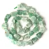 Pärlor 7-11mm rå grön Aventurine Stone Lossa grova riktiga mineraler Jades Nugget för smycken som tillverkar armband örhänge Tillbehör