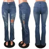 Jeans femme pantalon femme 2023 personnalité créative déchiré longue mode rue lavé trous gland fente crayon