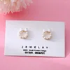 Stud Earrings 2023 Korean Elegant Trendy Round Crystal Wreath Bow For Women Imitation Pearls Jewelry Oorbellen Gift