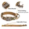 Dog Collars Leashes Large Dog Collar Military Dog Harness And Leash Set Pet Training Vest Tactical German Shepherd K9 Harnesses For Small Dogs 230512