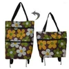 Shopping Bags Cart Reusable Foldable Portable Bag Food Organizer With Wheels Grocery Trolley