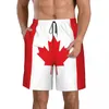 Mäns shorts snabba torr sommarmän strandbrädor för man badstammar simning strandkläder flagga i Kanada