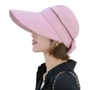 Wide Brim Hats For Women Zip-Off Summer Open Top Protections Visors Hat 57BD