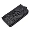 Wallets 2023 Fashion Men's Long Wallet Alligator Leather Male Cash Purses Clutch Boy Casual Designer Men Card Holders