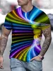 RUKAS Camiseta con estampado gráfico 3D con cuello redondo verde/negro verde morado rosa verde claro Impresión 3D pantalón corto informal ropa estampada de manga exageración clásica