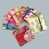 double jewelry pouch real silk Silks and satins small packing bag Buddha beads Tassel brocade bags 100pcs/lot