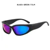 Sunglasses Golden Frame Outdoor Sports Mirror Y2K Women Men Trendy 2000s Small Square Sun Glasses Colorful Goggles