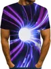 RUKAS Camiseta con estampado gráfico 3D con cuello redondo verde/negro verde morado rosa verde claro Impresión 3D pantalón corto informal ropa estampada de manga exageración clásica