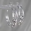 Stud Circle Crystal Hoop Drop Earrings Goud Zilver Kleur Geometrische Hangende Dange oorbellen voor vrouwen Vrouwelijke nieuwe mode -sieraden