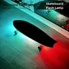 Scooter Parts Accessories Skateboard Flash Touch Touch Light Longboard Night Accessory USB Rechargable Electric Board Blazers Lamp Underglow Gift 230512