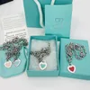 Luxus Designer 19mm Herz Halskette Damen Edelstahl Mode Anhänger Chram Schmuck Geschenk für Freundin Großhandel