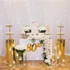 Party Decoration Wedding Supplies Gold Acrylic Display Plinth Round Cylinder Road Lead For Weddings Events 1827