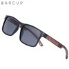Solglasögon Barcur Mens Solglasögon för män Brand Designer Natural Walnut Wood Sun Glasse Polariserade Eyewear UV400 Eyewear 230511