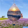 Sublimation Blanks Blank Wind Spinners Alluminum Large Water Fall Shape Spinning Hanging Patio Yard Decoration For Diy Both Sides Dr Dhs7Y