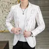 Garnitury męskie Kontrast kolor Blazer Men Mashing Social Mens Dress Kurtka Korean Business Casual Suit Office Formal X32