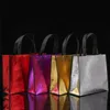 Storage Bags Foldable Shiny Laser Shopping Bag Portable Reusable Eco Tote Waterproof Fabric Pouches Non-woven Grocery