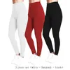 Leggings femininas Zohra Sports Feminina Plus Size Gym Running Yoga Calça de joelho Kless High Elastic Spandex Hip Lift