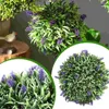 Flores decorativas 2 PCs Topiary Ball pendurada lavanda Bolas de boxwood Plantas faux